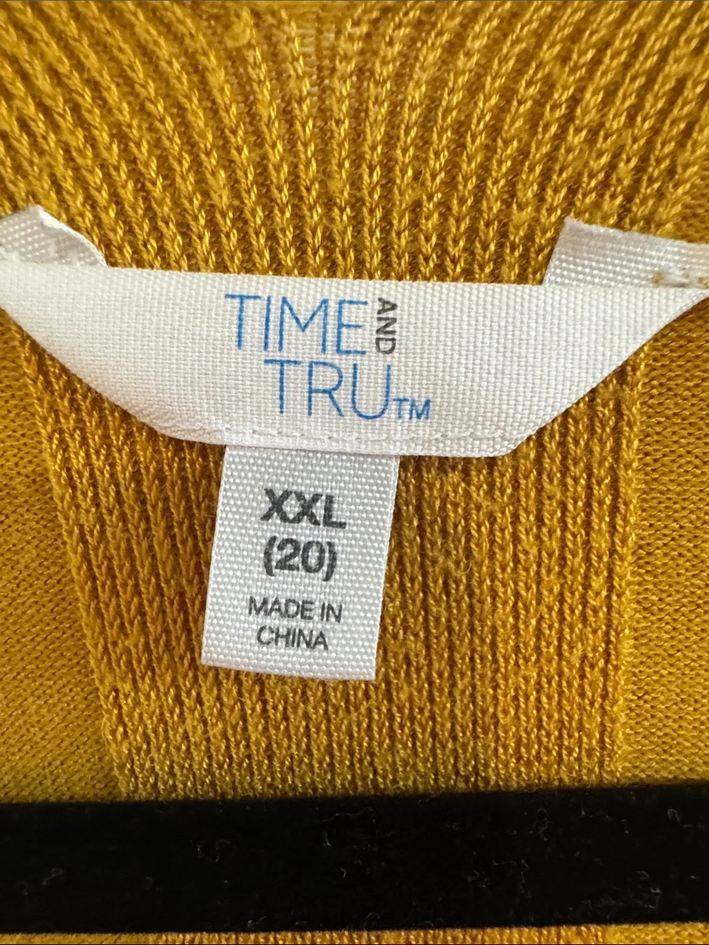 Time and Tru Open-Front Cardigans in Gray and Mustard - Picture 3 of 3